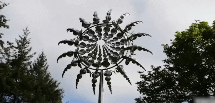 Sherem Magical Metal Windmill in wind